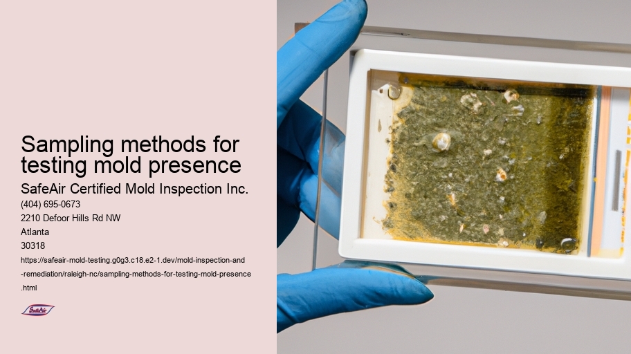 Sampling methods for testing mold presence